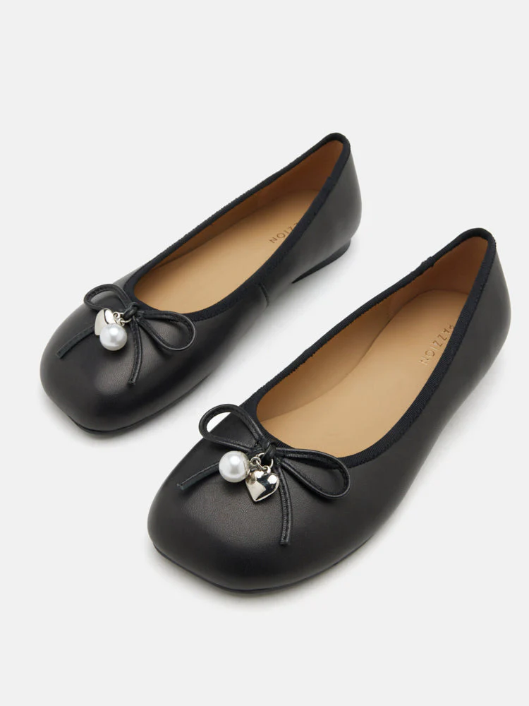 Atomic Heart & Pearl Charm Bow Flats - Image 11