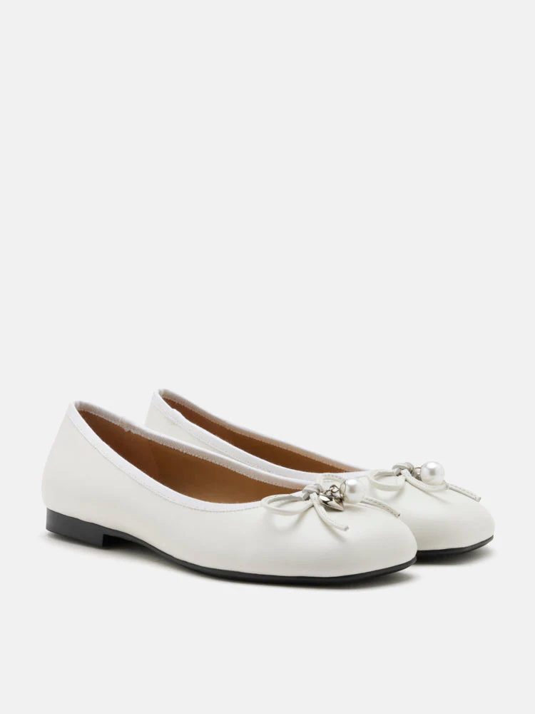 Atomic Heart & Pearl Charm Bow Flats - Image 3