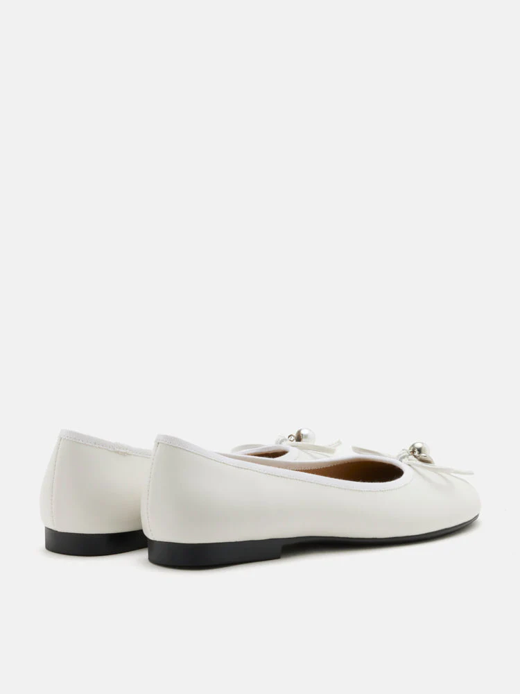 Atomic Heart & Pearl Charm Bow Flats - Image 7