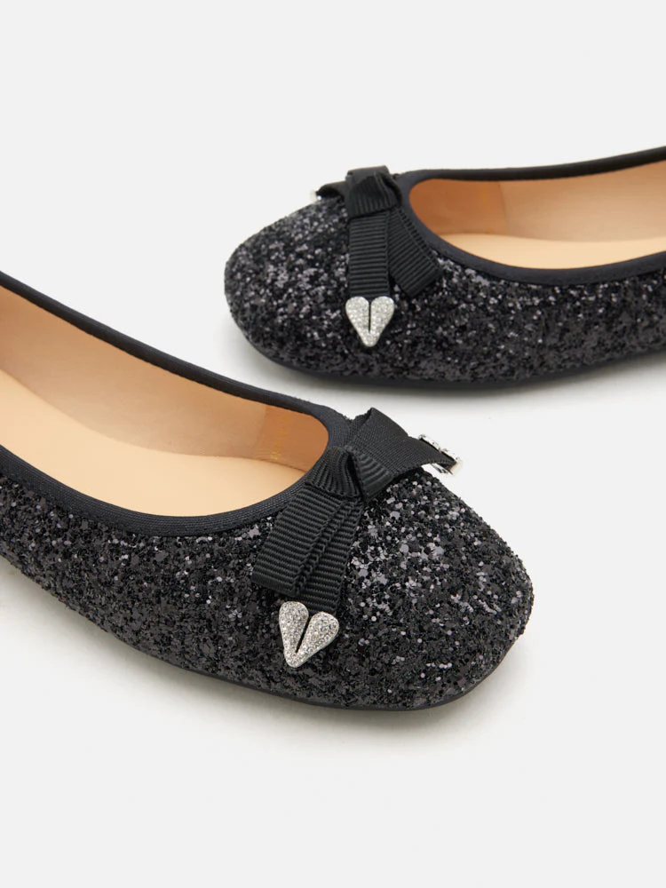Astoria Glitter Bow Flats - Image 11