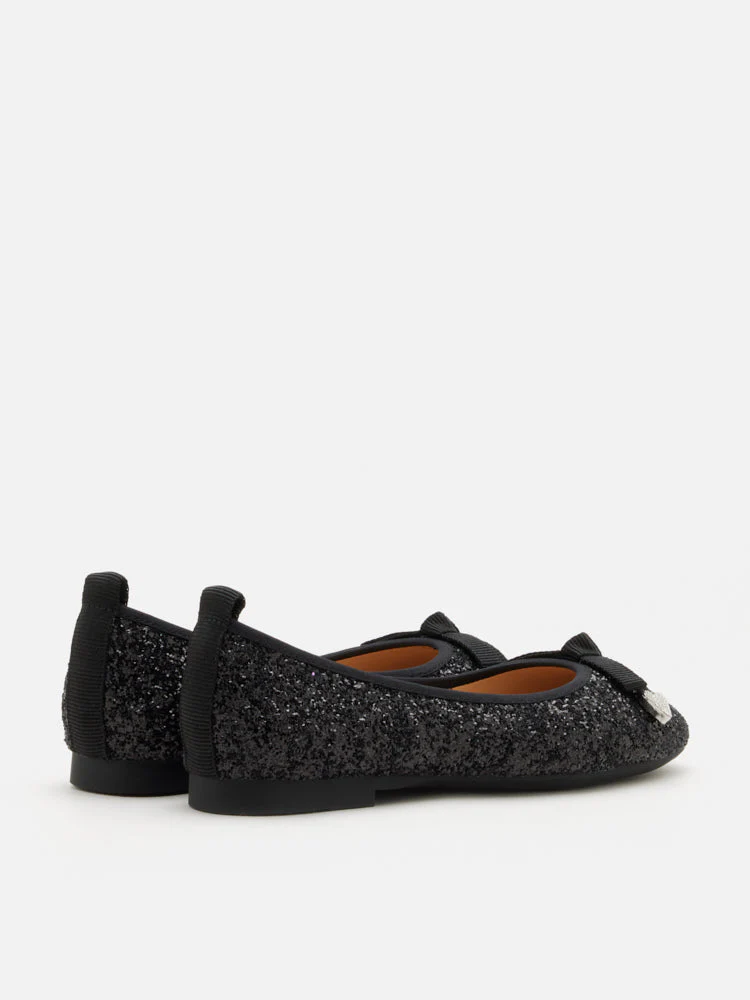 Astoria Glitter Bow Flats - Image 14