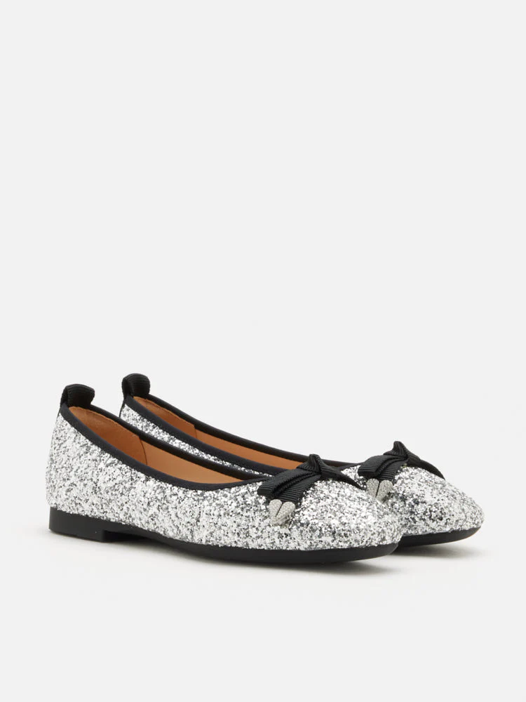 Astoria Glitter Bow Flats - Image 3