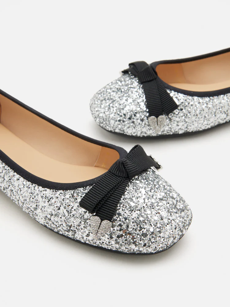 Astoria Glitter Bow Flats - Image 4