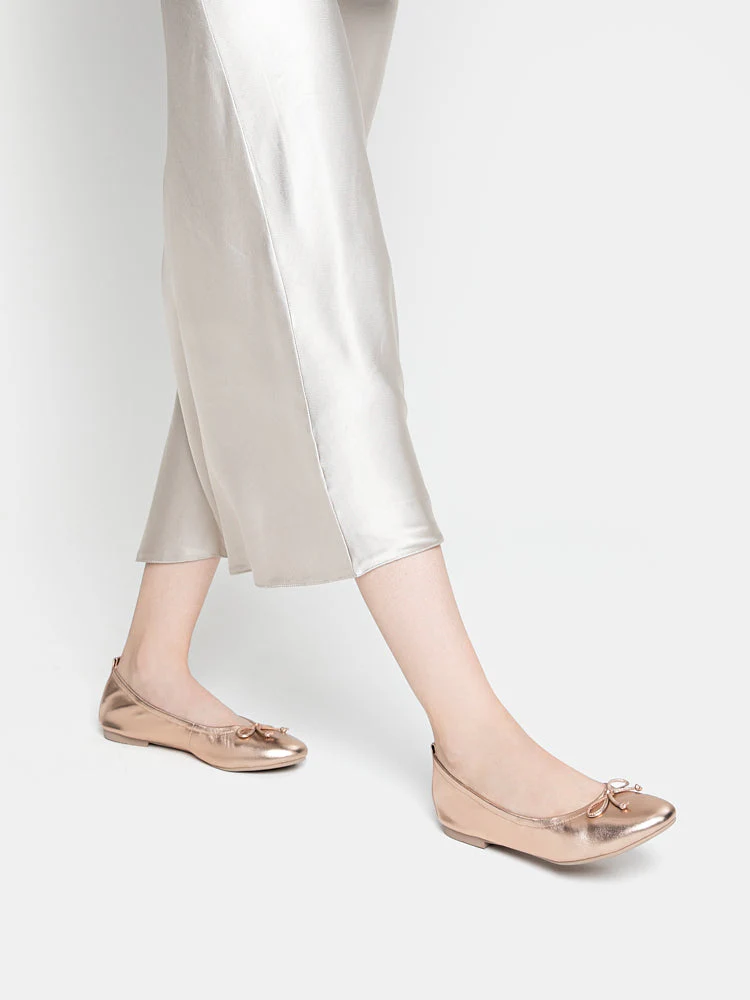 Avery Bow Covered Flats - Image 10