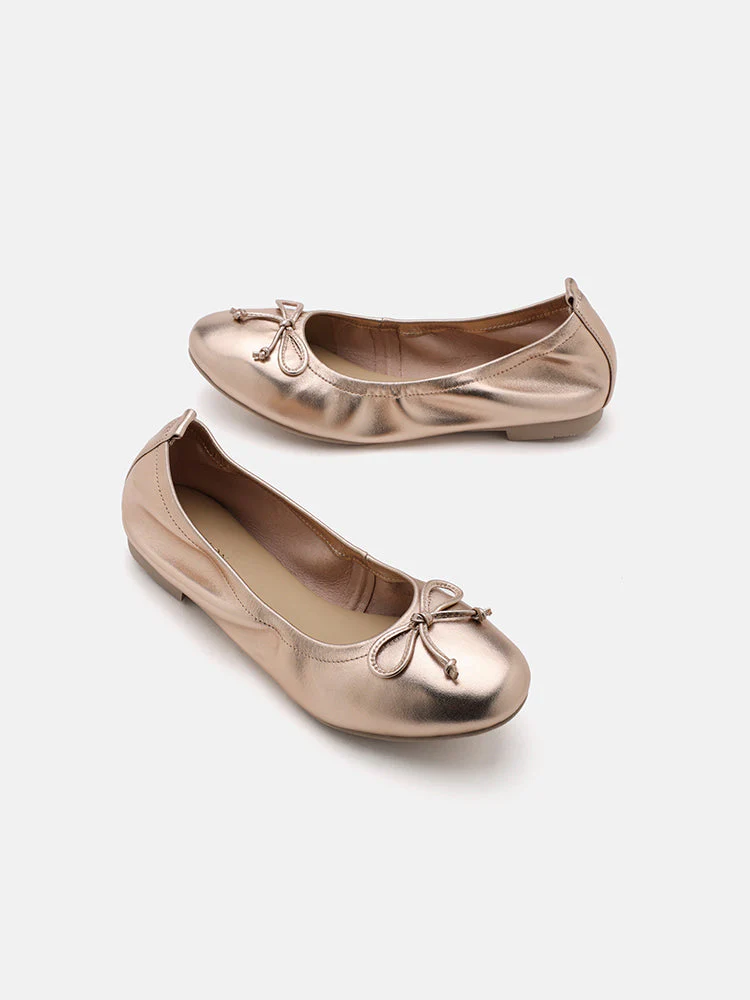Avery Bow Covered Flats - Image 12