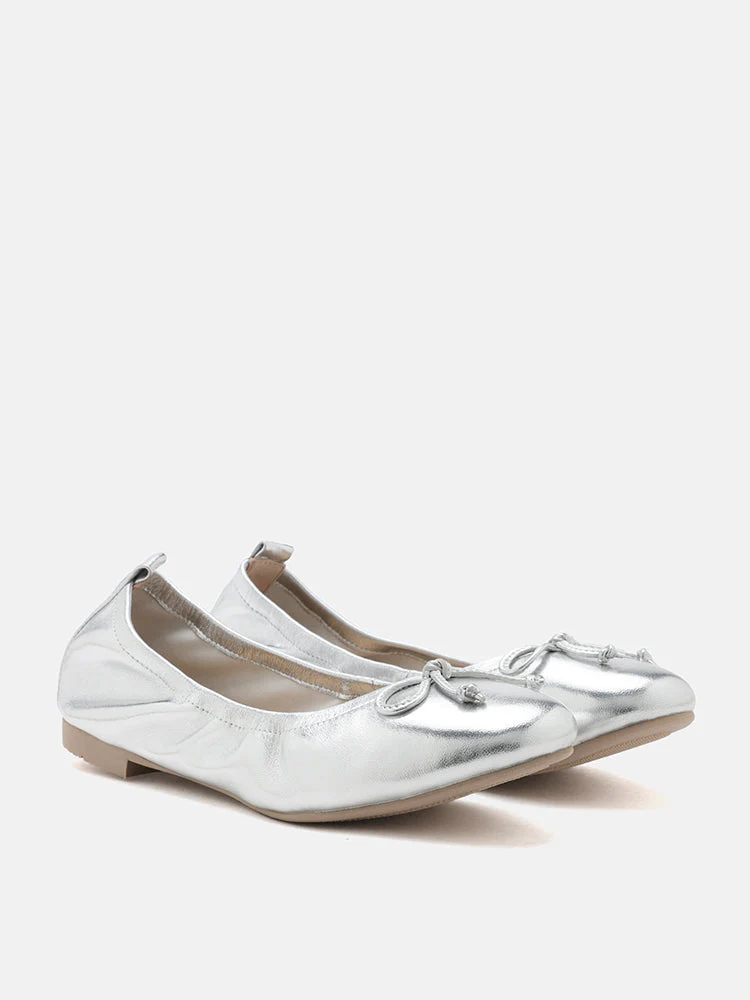 Avery Bow Covered Flats - Image 3