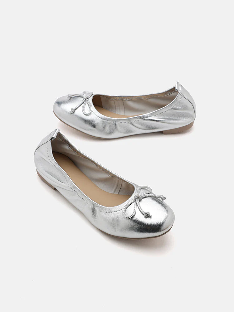 Avery Bow Covered Flats - Image 4