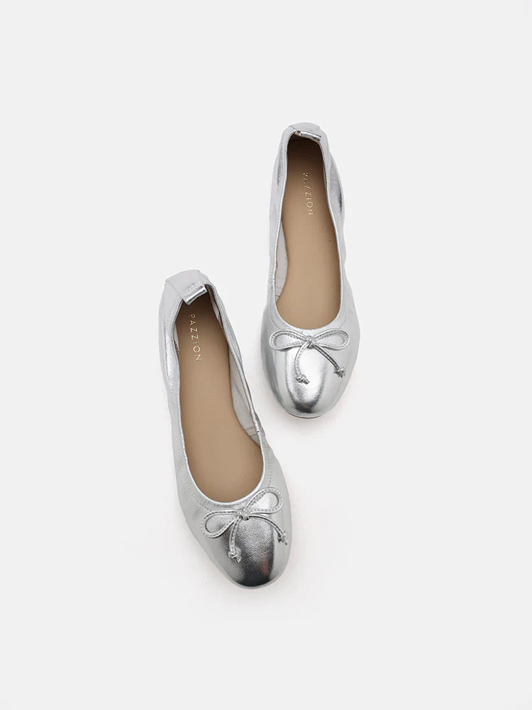 Avery Bow Covered Flats - Image 6