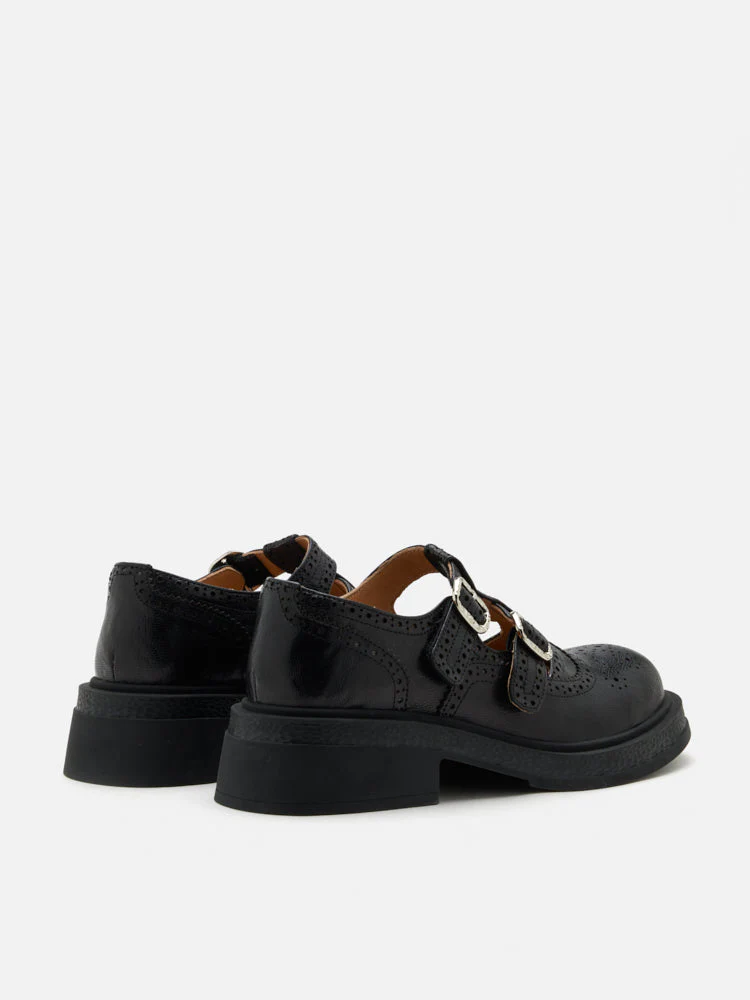 Kimora Double Buckle Brogue Loafers - Image 15