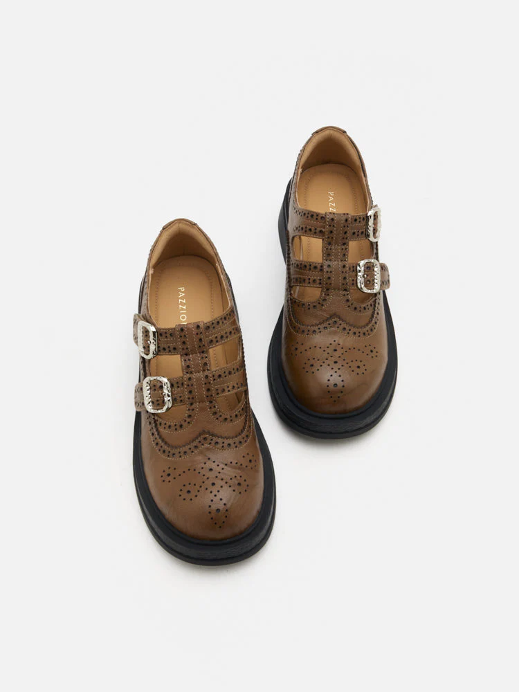 Kimora Double Buckle Brogue Loafers - Image 6