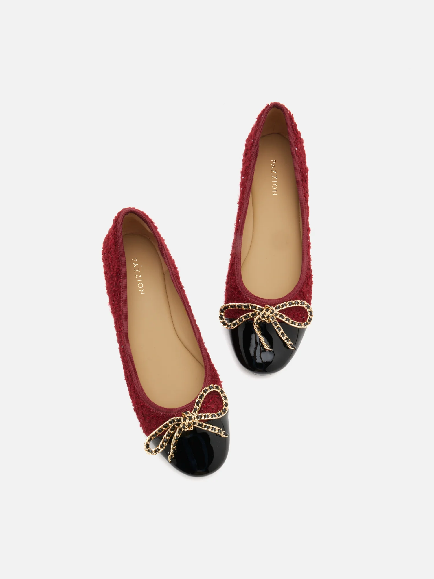 Daisy Tweed Toe Cap Bow Flats - Image 5