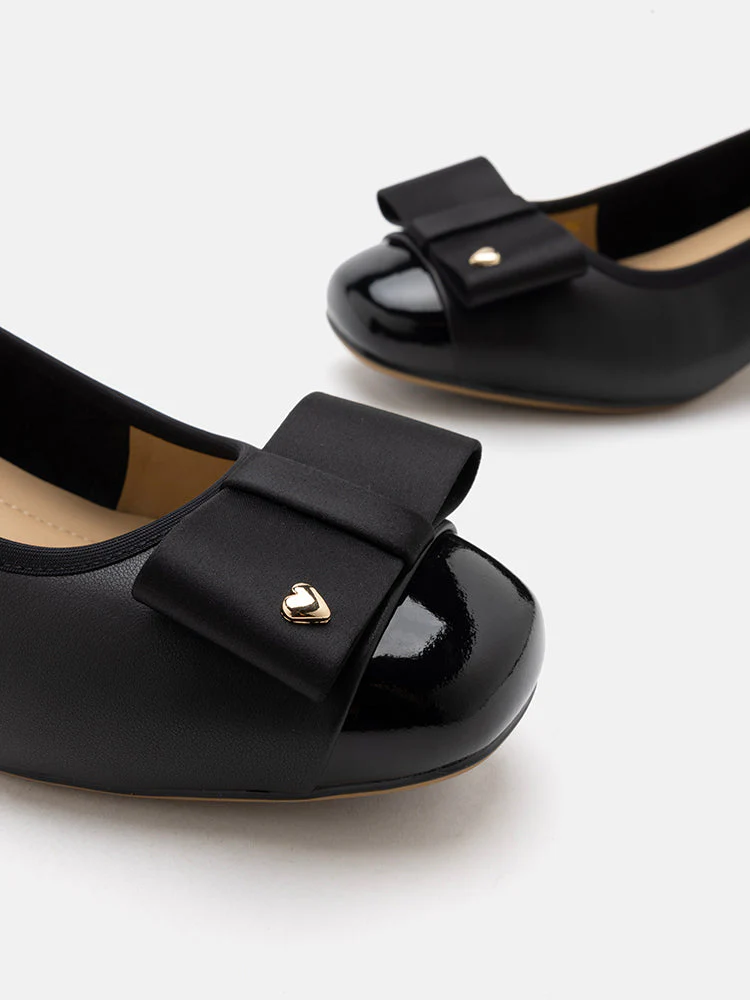 Itzel Love Embellished Bow Low Block Heels - Image 12