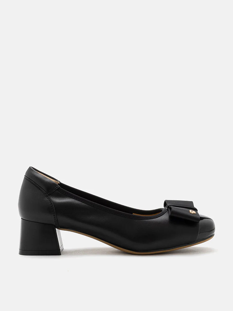 Itzel Love Embellished Bow Low Block Heels - Image 9