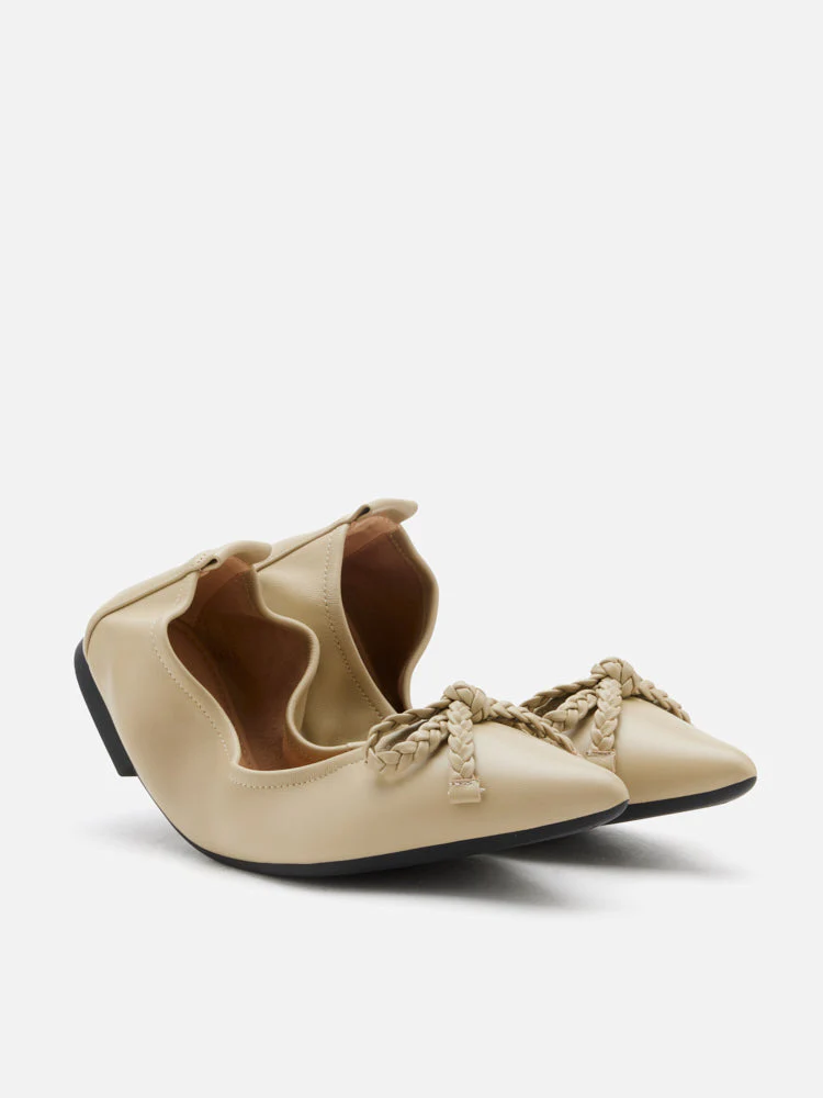 Serena Braided Bow Foldable Flats - Image 3