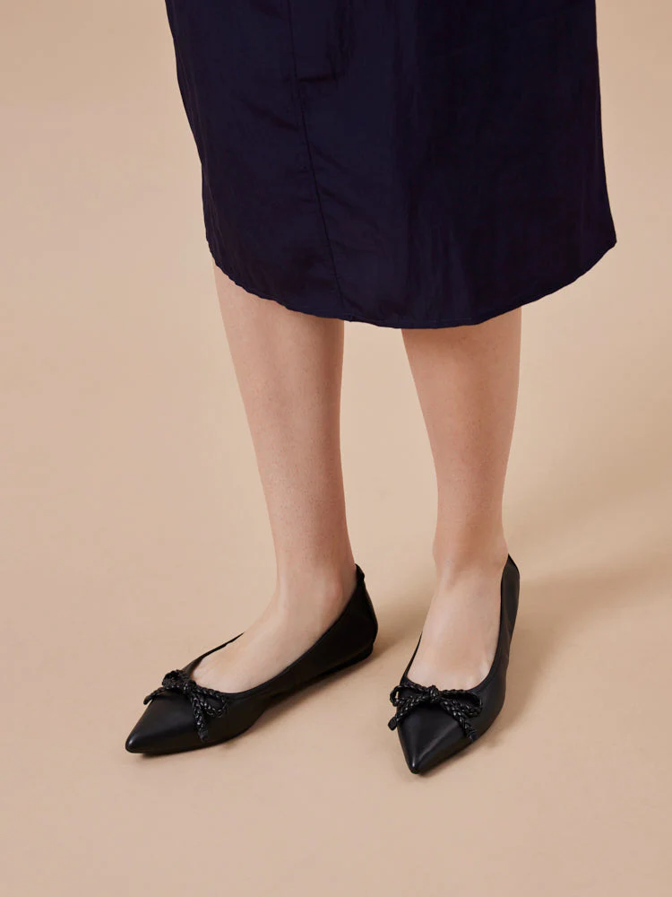 Serena Braided Bow Foldable Flats - Image 9