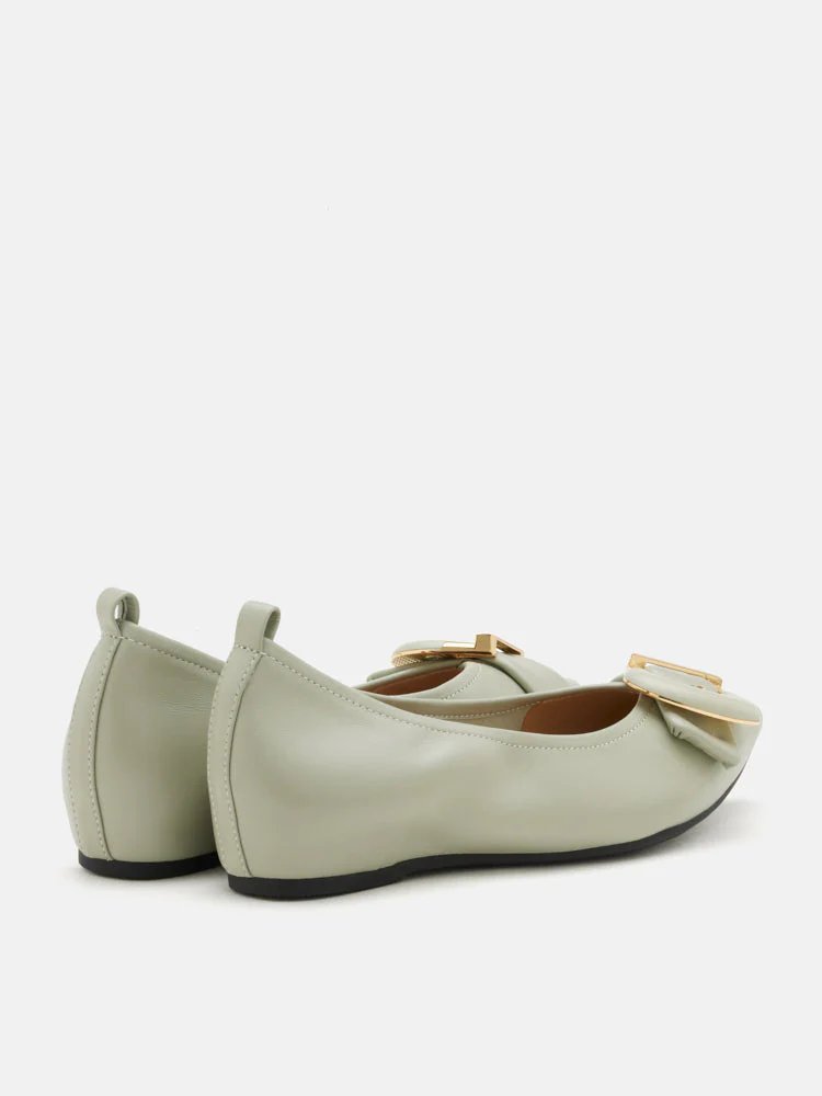 Megan Buckle Pointed Toe Flats - Image 15