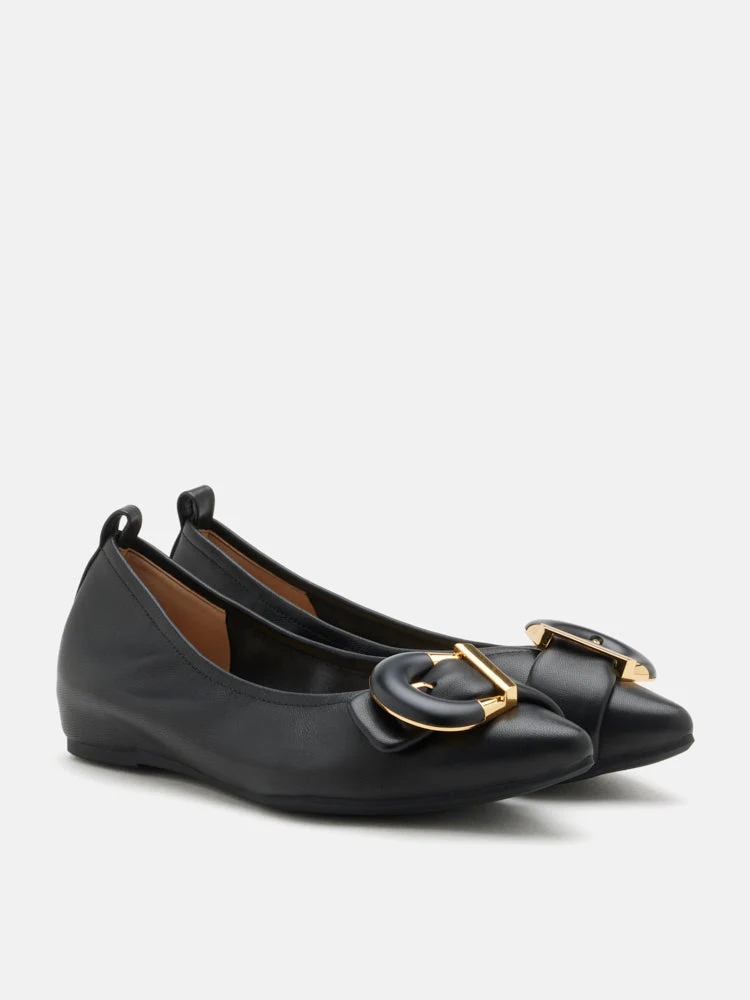Megan Buckle Pointed Toe Flats - Image 18