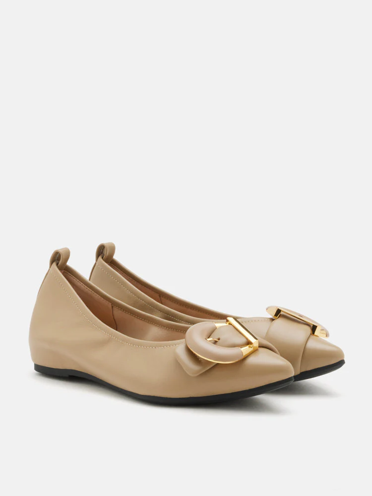 Megan Buckle Pointed Toe Flats - Image 3