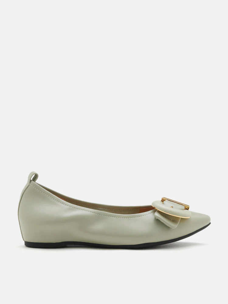 Megan Buckle Pointed Toe Flats - Image 8