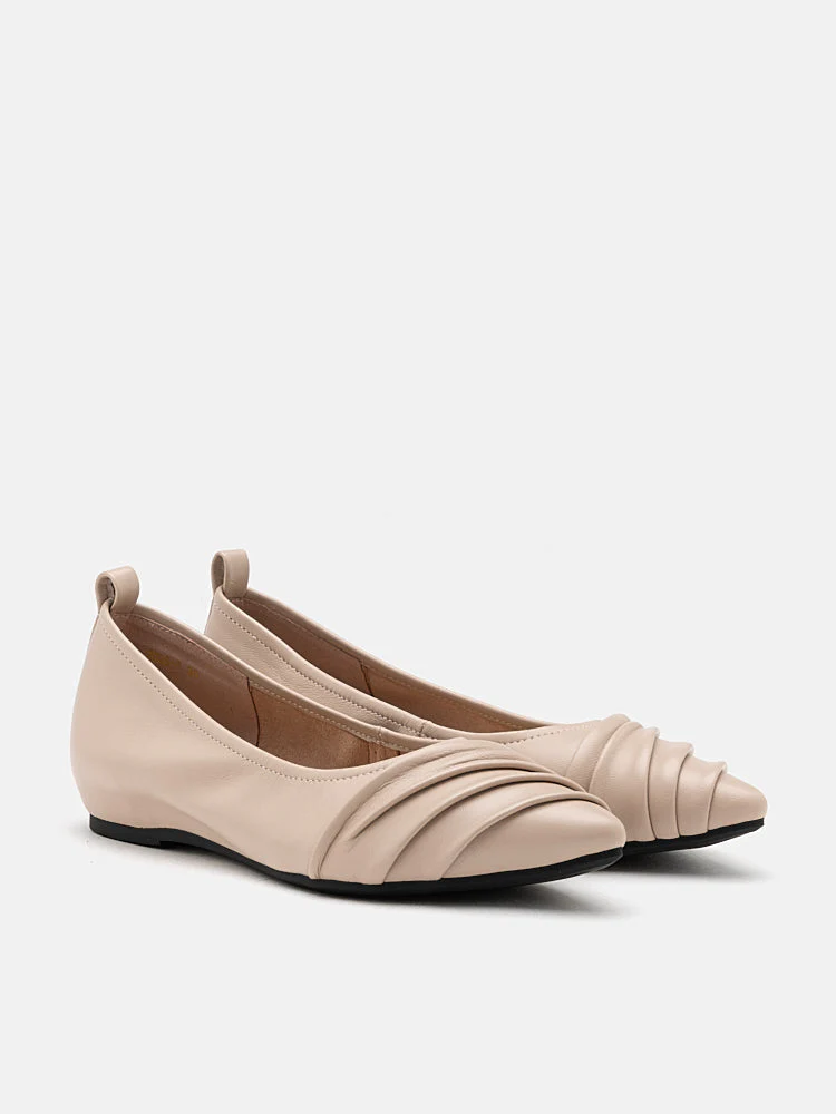 Rylee Ruched Detail Covered Flats - Image 4