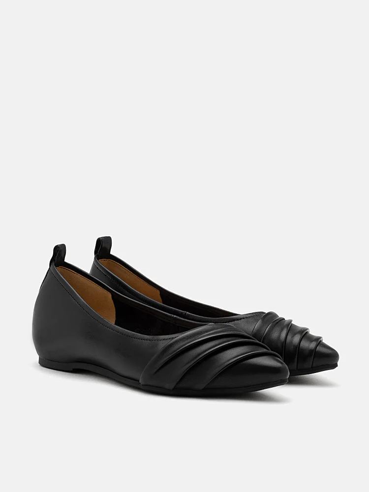 Rylee Ruched Detail Covered Flats - Image 9