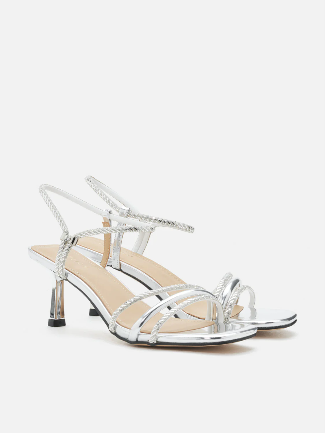 Quinella Crystal Embellished Sandal Heels - Image 3