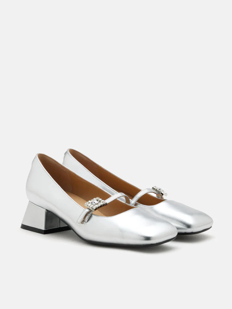 Kamielle Embellished Buckle Mary Jane Heels - Image 3