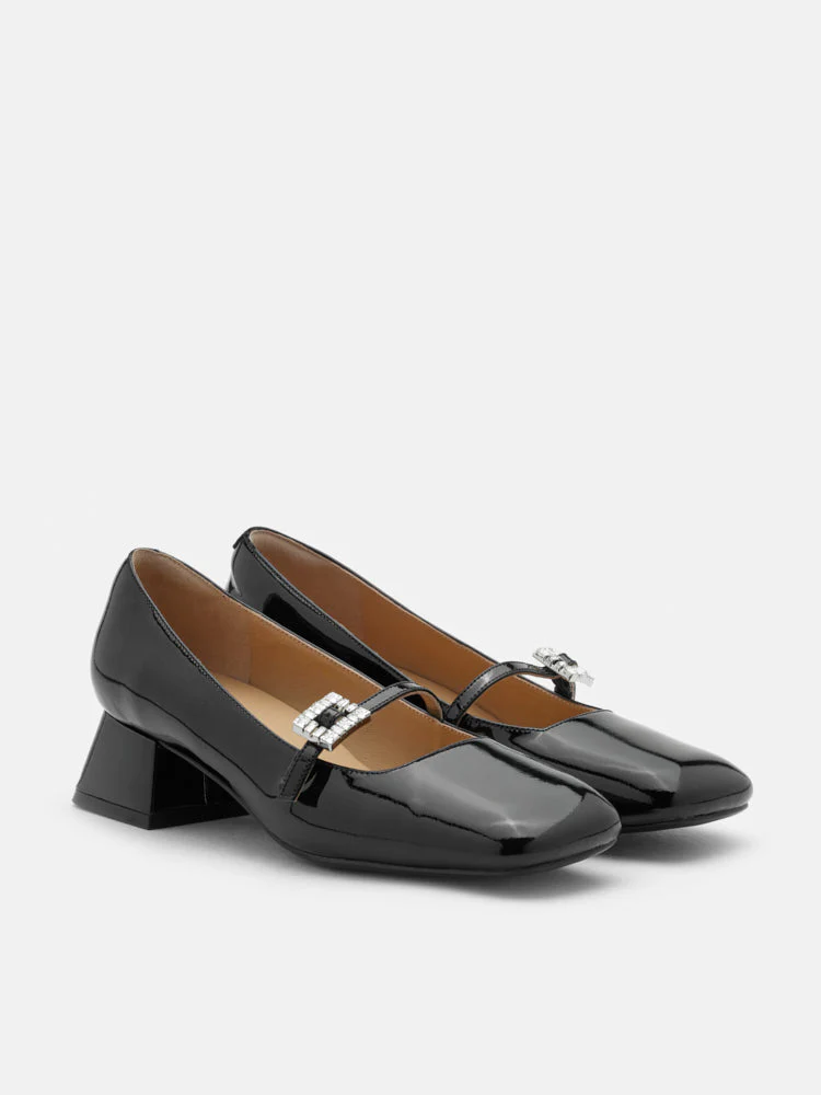 Kamielle Embellished Buckle Mary Jane Heels - Image 9