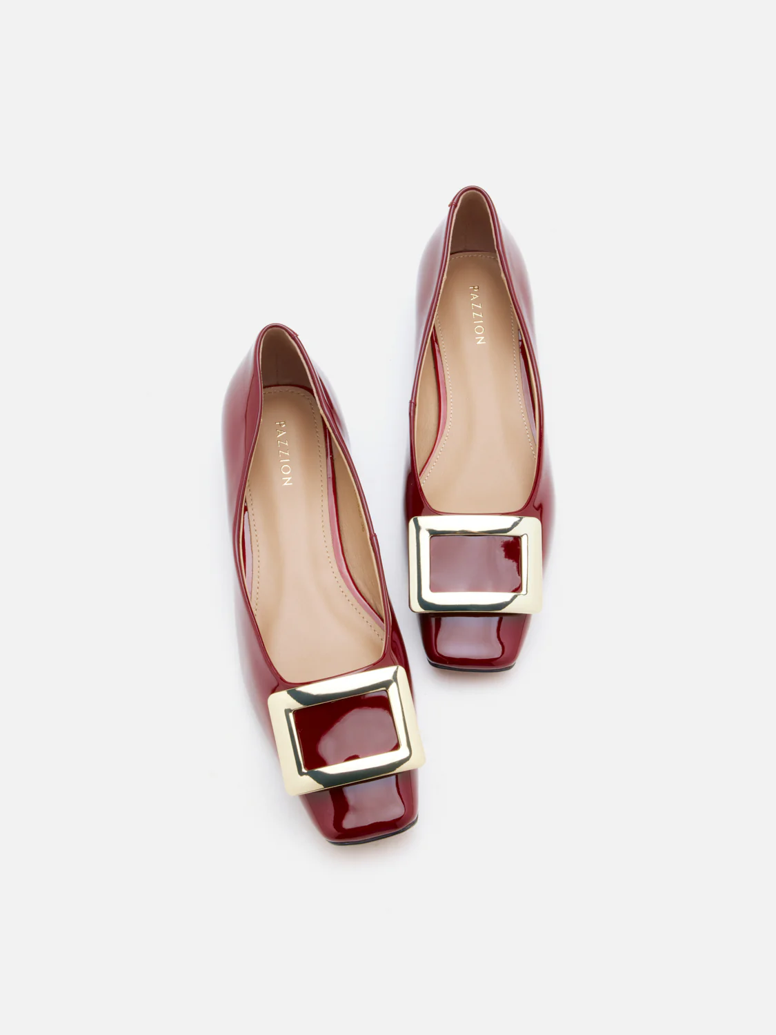 Marlie Buckle Patent Leather Low Heels - Image 7