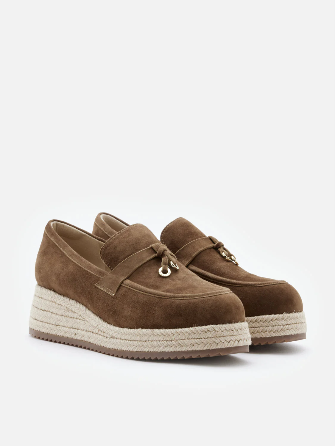 Phoenix Knot Detail Suede Espadrille Wedges - Image 11