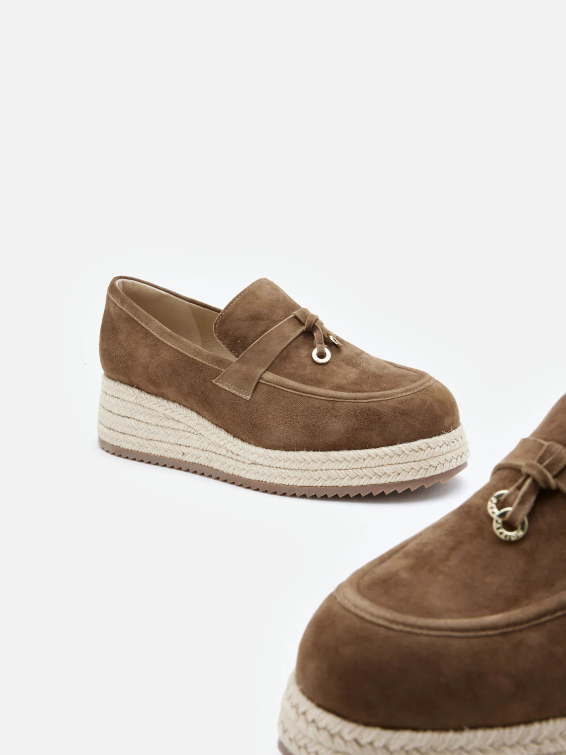 Phoenix Knot Detail Suede Espadrille Wedges - Image 12