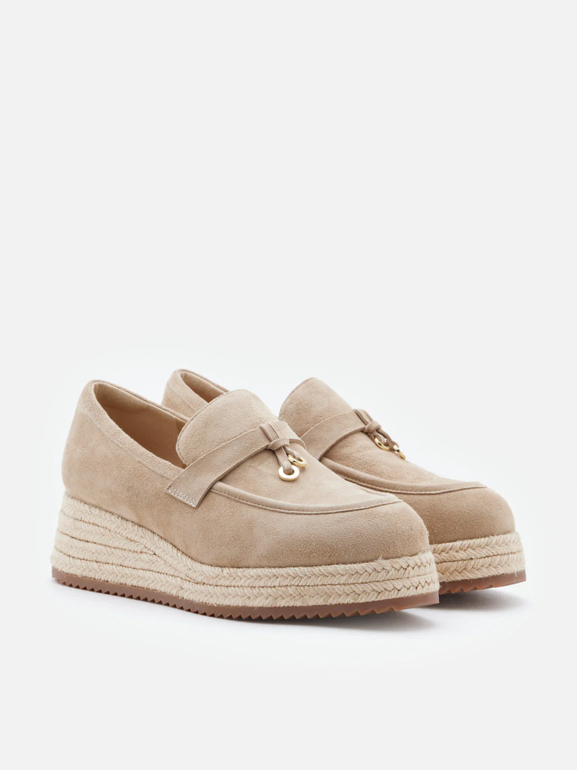 Phoenix Knot Detail Suede Espadrille Wedges - Image 3