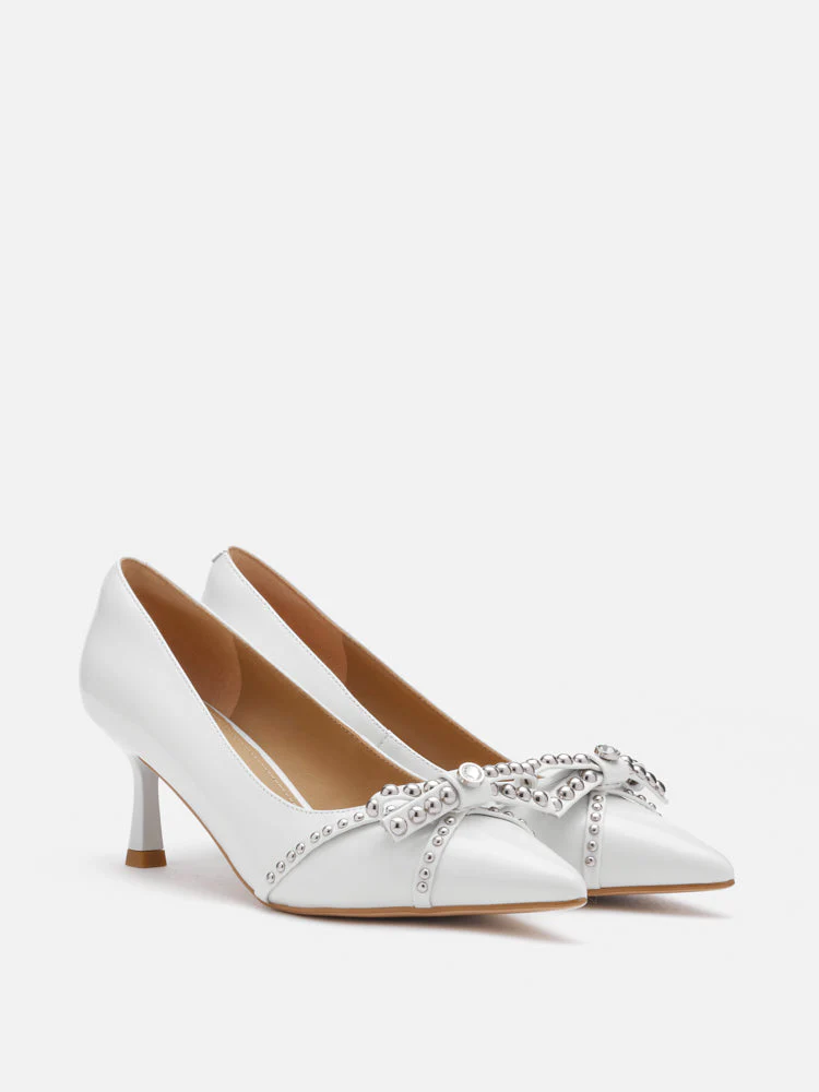 Knox Studded Bow Pointed Toe Heels - Image 10