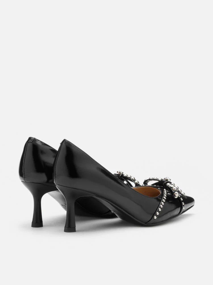 Knox Studded Bow Pointed Toe Heels - Image 7