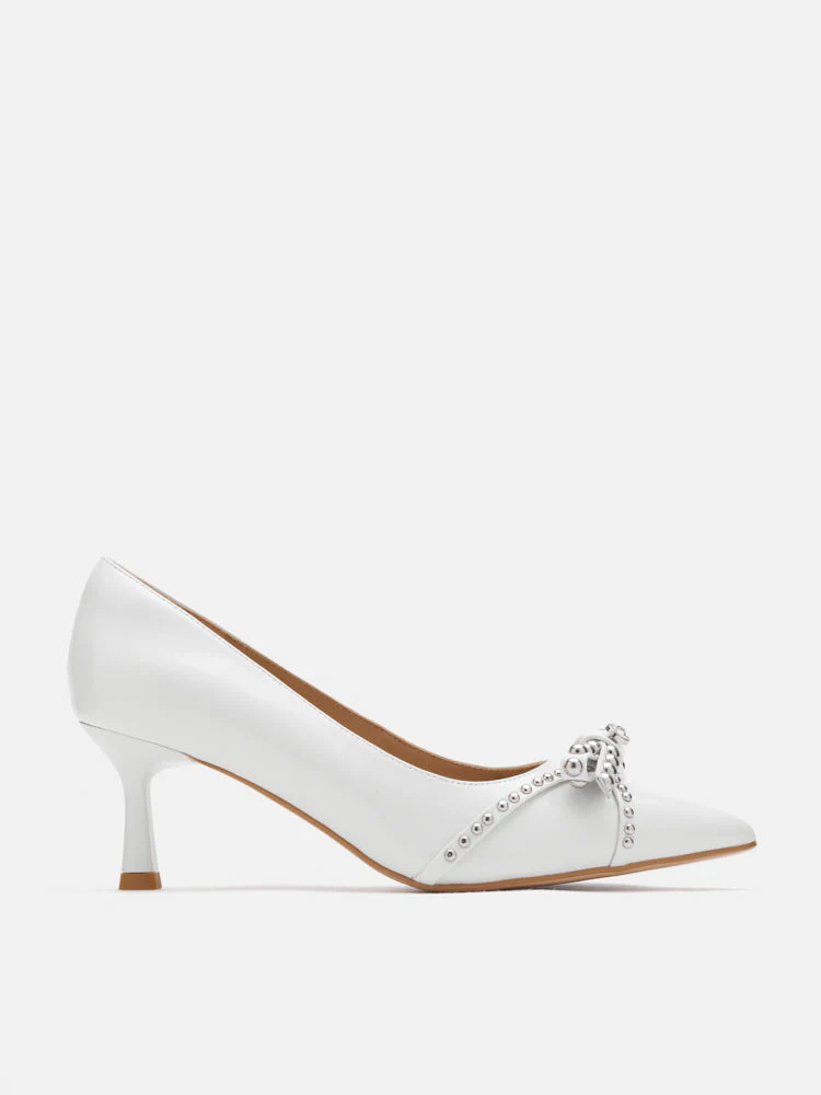 Knox Studded Bow Pointed Toe Heels - Image 8