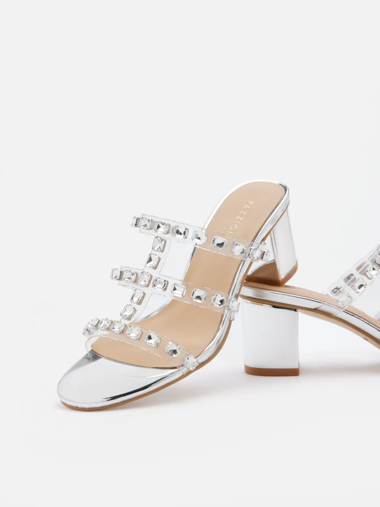 Miuccia Diamante Embellished Block Heel Sandals - Image 11