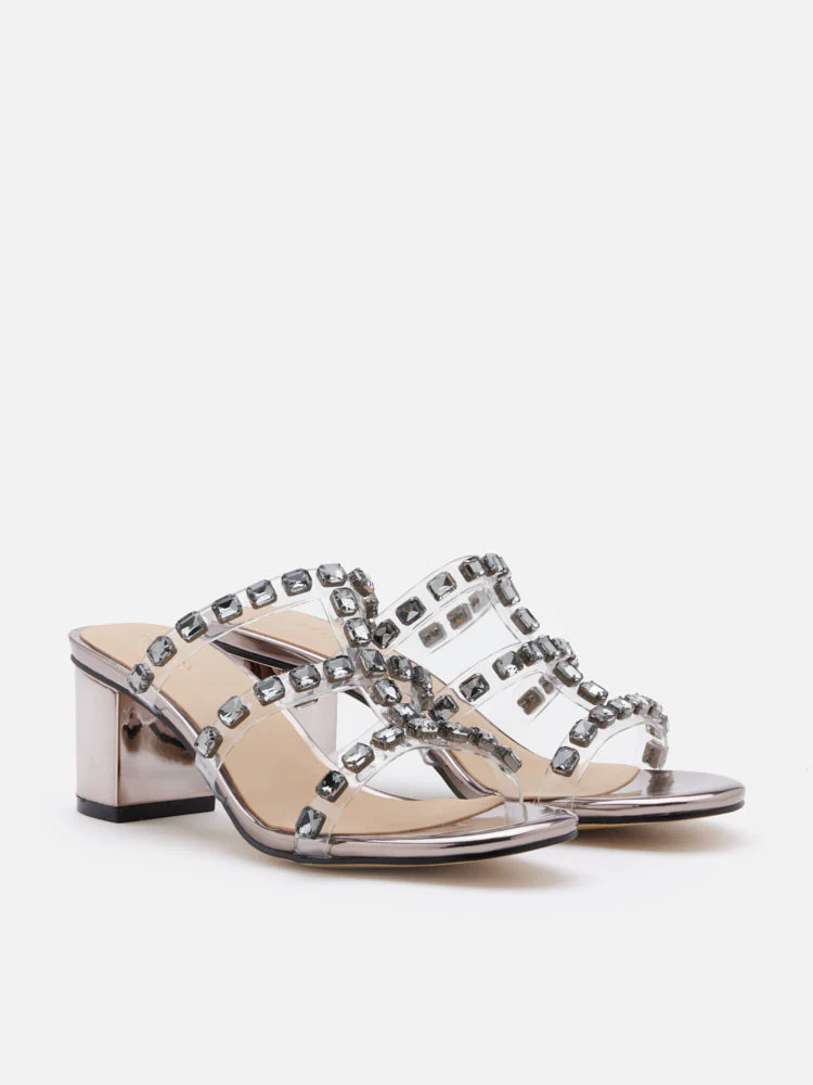 Miuccia Diamante Embellished Block Heel Sandals - Image 3