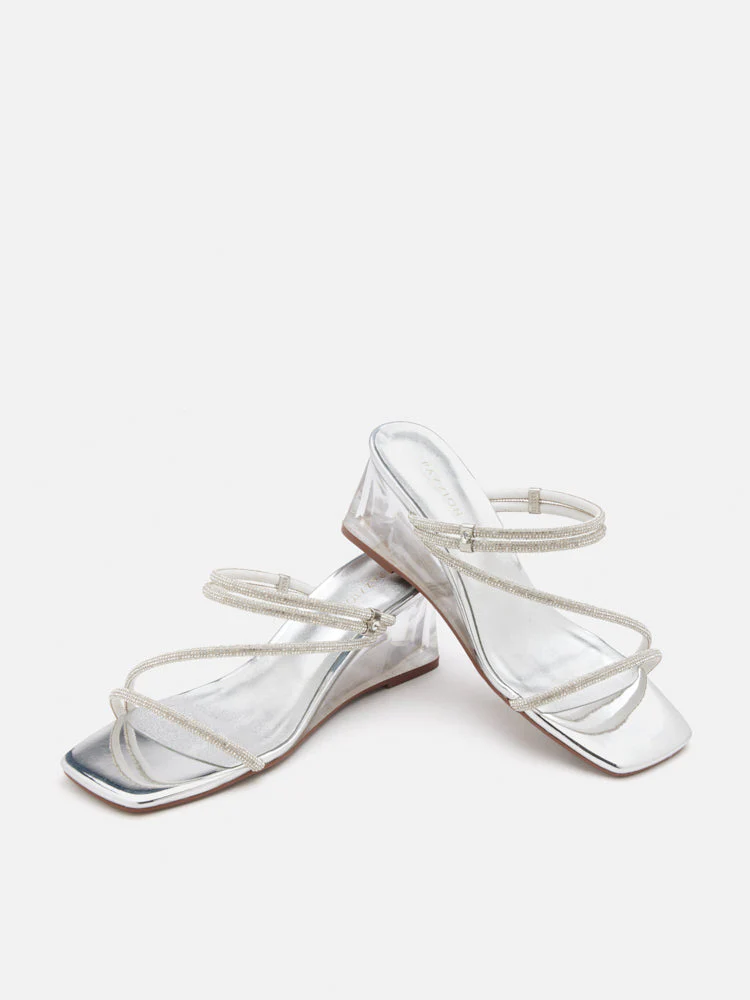 Lola Crystal Strap Wedges - Image 11