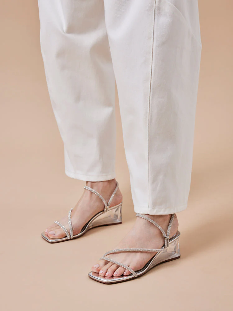 Lola Crystal Strap Wedges - Image 13
