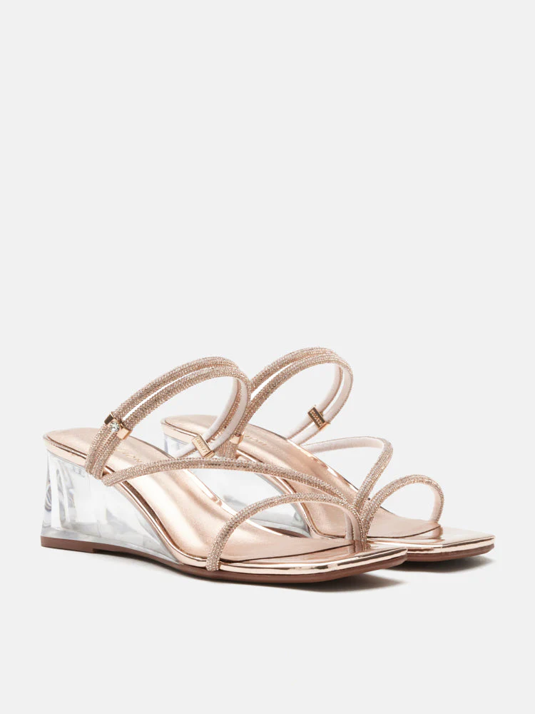 Lola Crystal Strap Wedges - Image 3