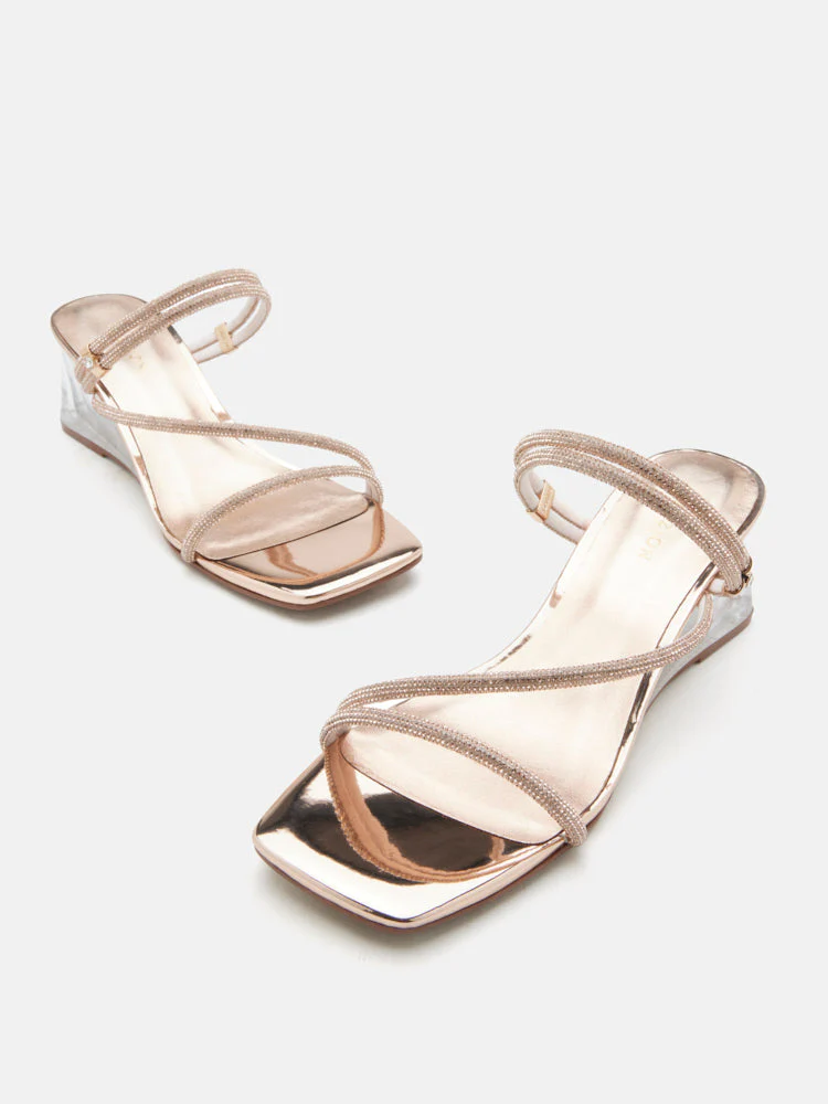 Lola Crystal Strap Wedges - Image 4