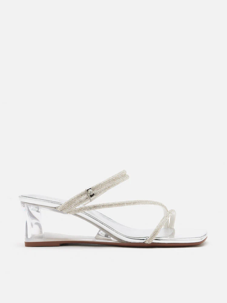 Lola Crystal Strap Wedges - Image 8