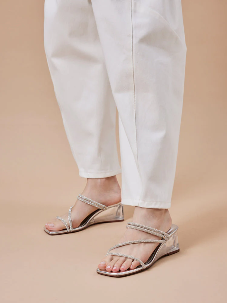 Lola Crystal Strap Wedges - Image 9