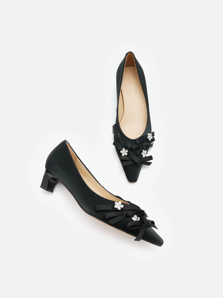 Coco Embellished Bow Heels - Image 11