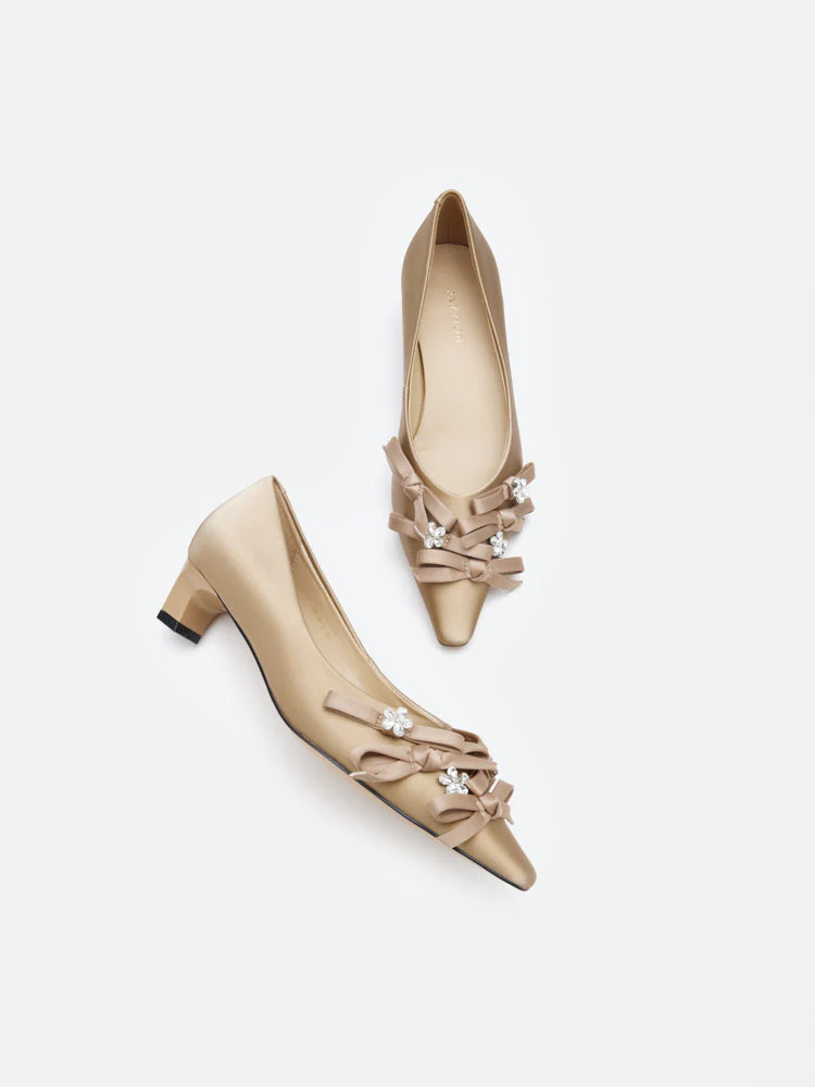 Coco Embellished Bow Heels - Image 4