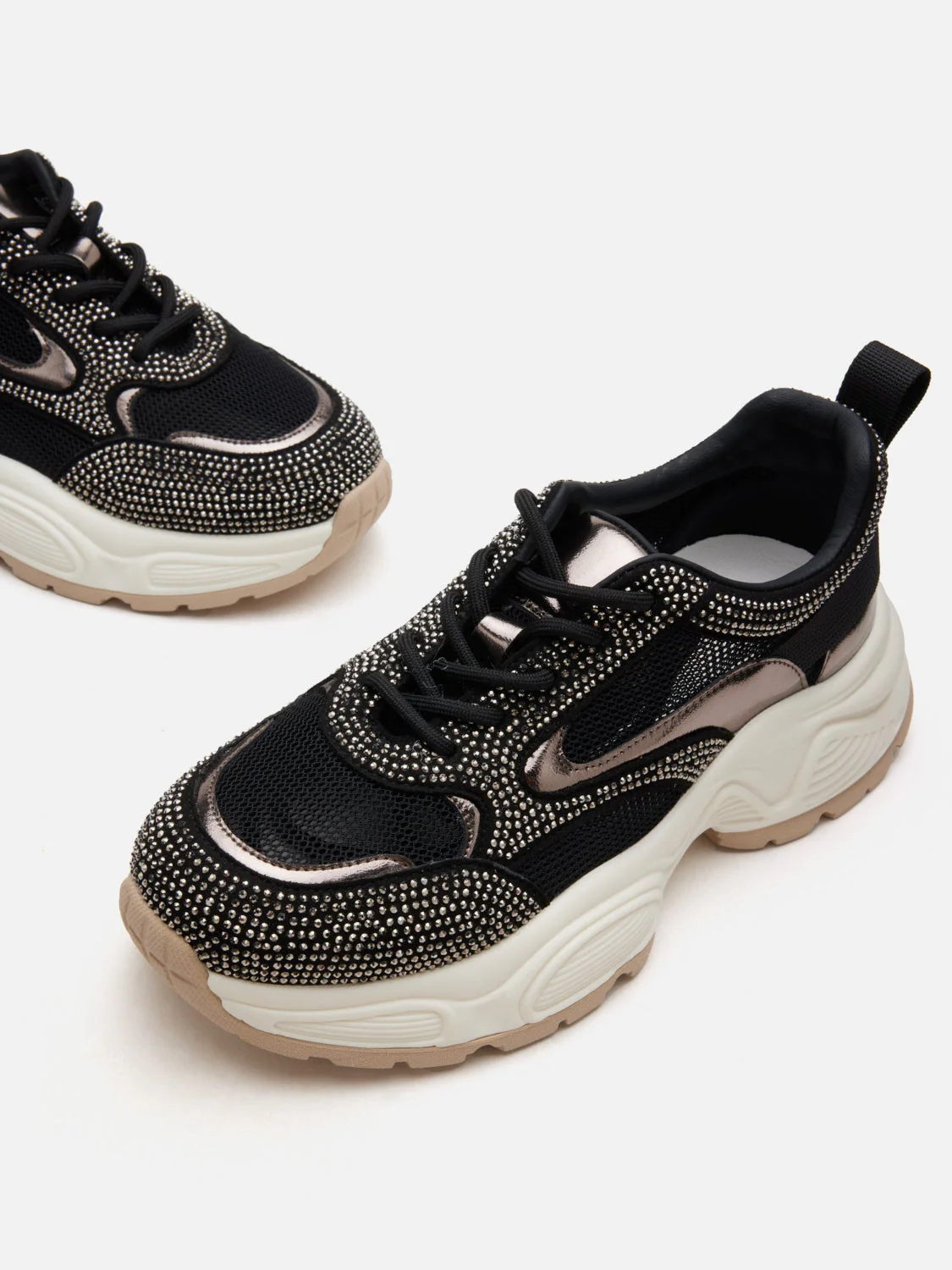Marivelle Crystal Embellished Mesh Sneakers - Image 12