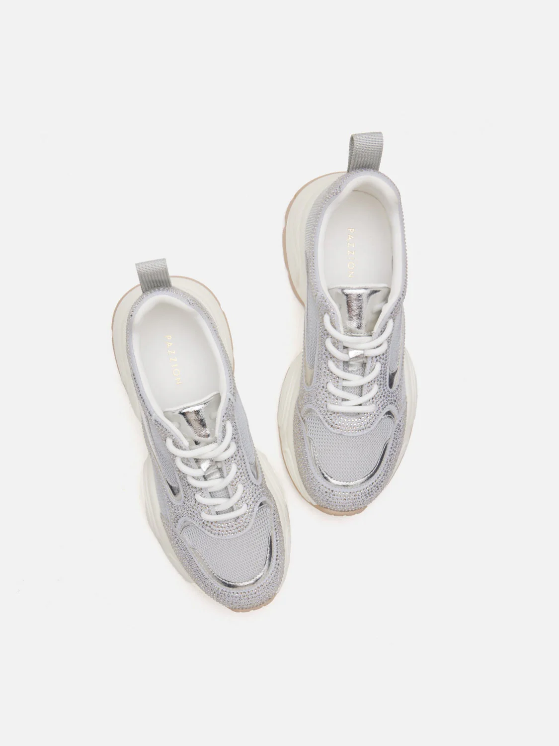 Marivelle Crystal Embellished Mesh Sneakers - Image 4