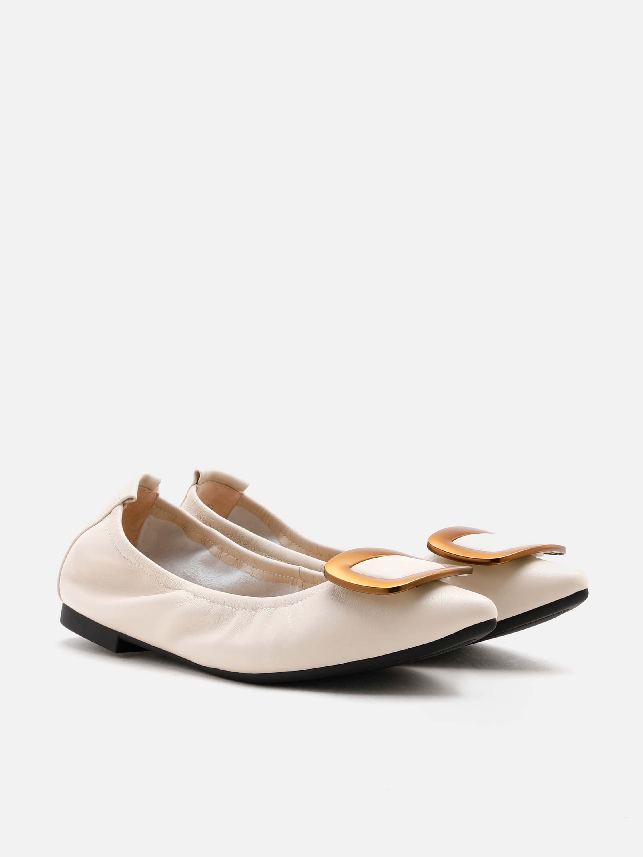 Gilda Brass Pointed Toe Flats - Image 3