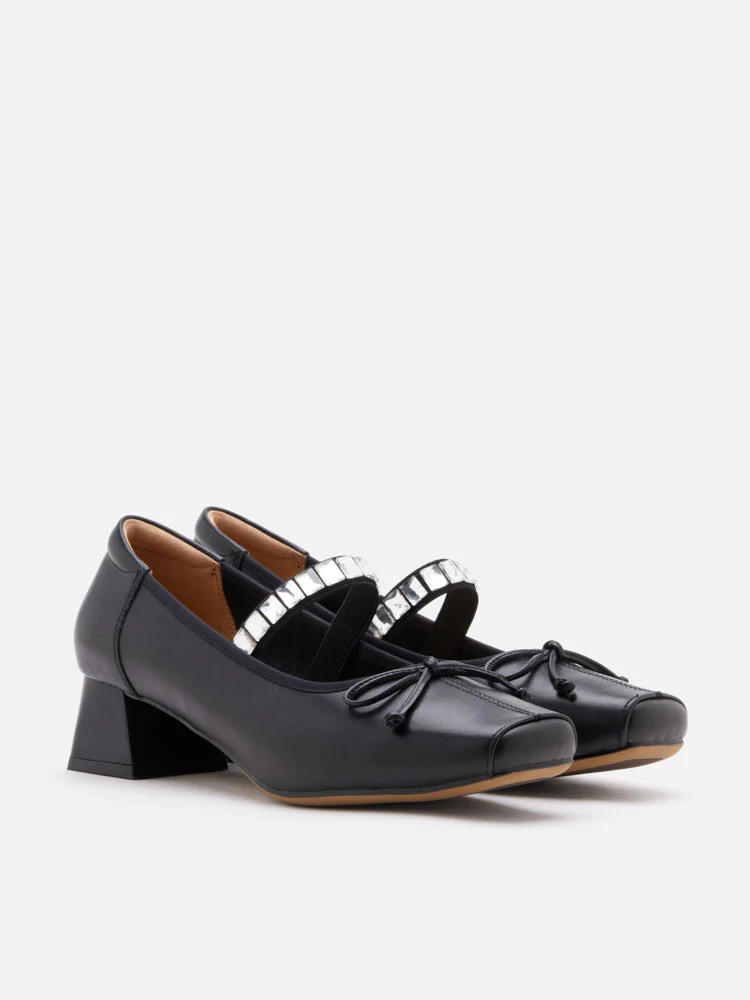 Billie Crystal-Embellished Bow Mary Jane Heels - Image 10