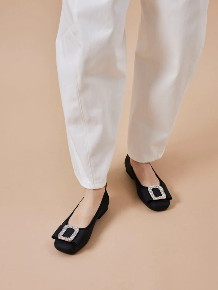 Milla Crystal Buckle Ballet Flats - Image 10